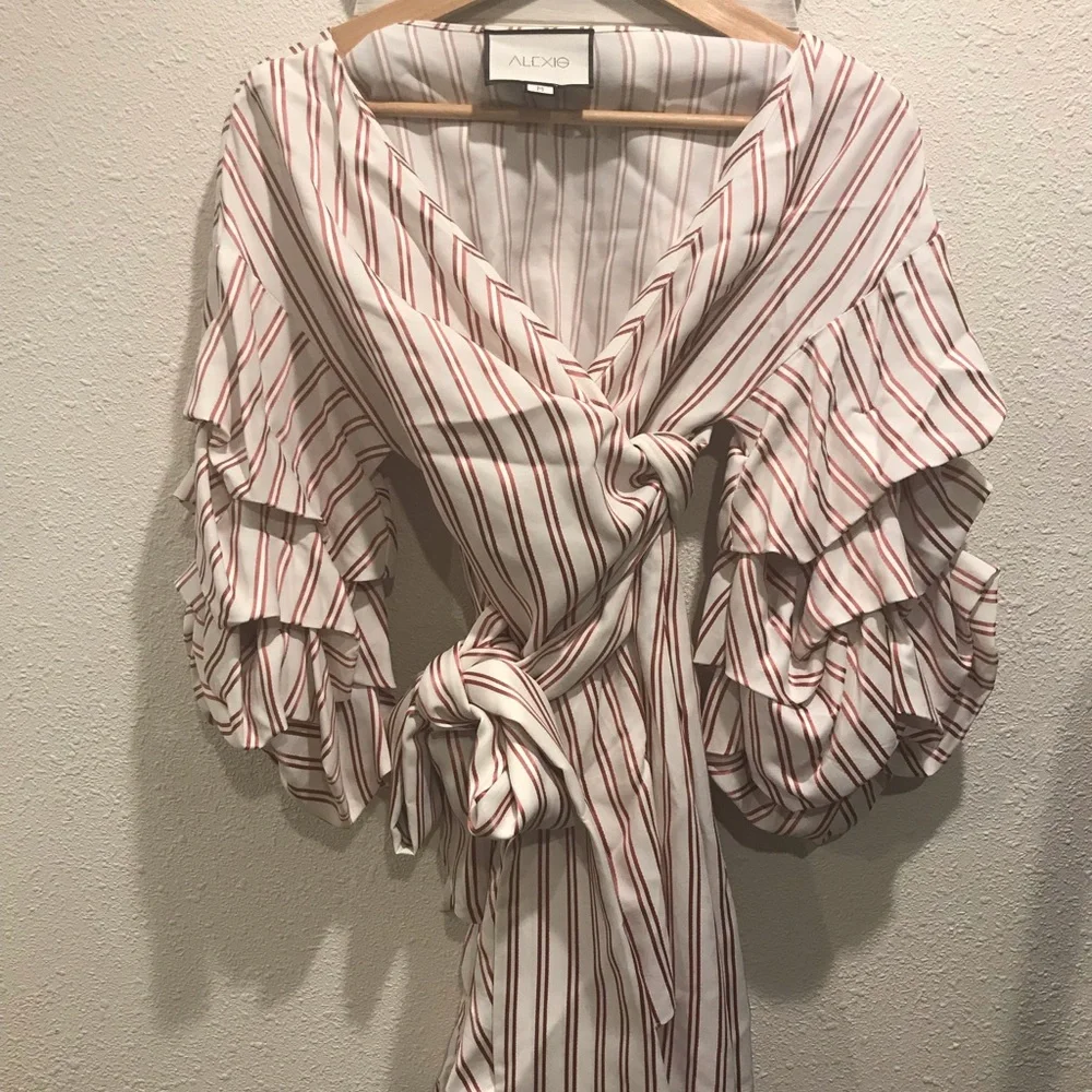 Alexis Striped Off-Shoulder Dress - Picture 5 of 8